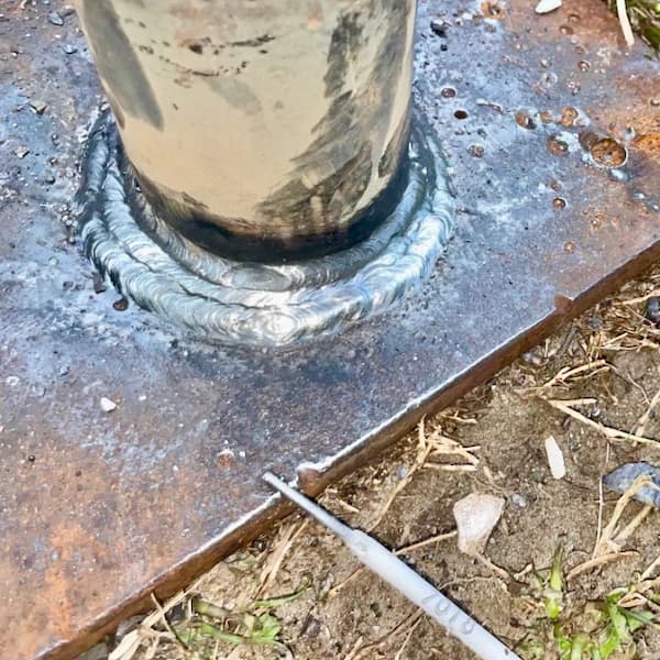 welding repair on wildlife feeder