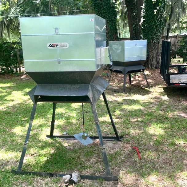 welding repair on wildlife feeder